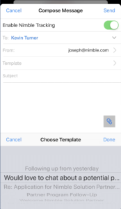 Mobile Email Tracker Nimble